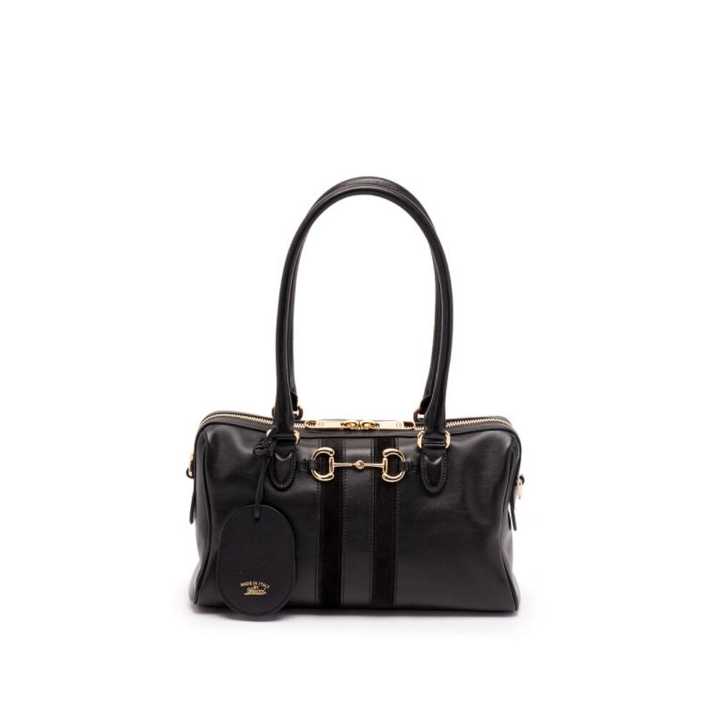 Gucci Women Horsebit Web Shoulder Bag